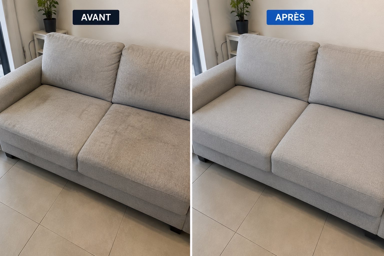 Canapé avant après