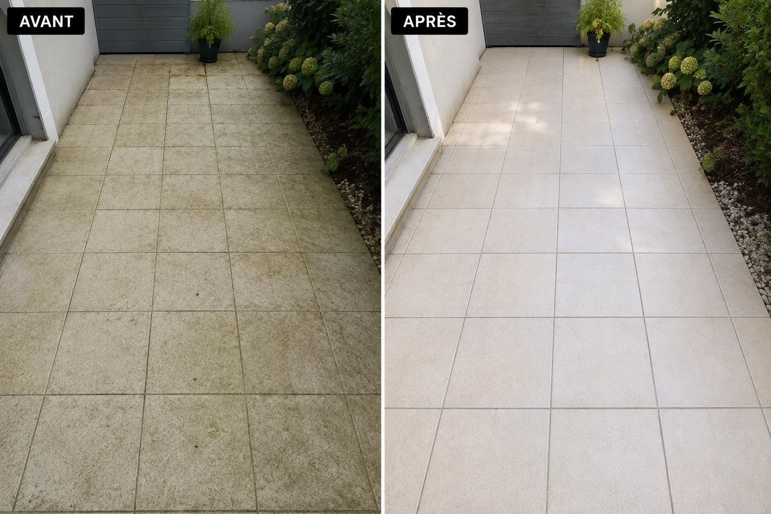 Terrasse avant après